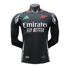 Arsenal-Camiseta-II-24-25-Hombre-Manga Larga-Jugador-Negra-Fútbol-Equipación-Uniforme-Temporada-Clásico-Deportivo-Calidad-Estilo