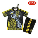 REAL MADRID DRAGÓN SECOND BLACK Y YELLOW KIT FOR KIDS 25/26