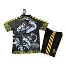 REAL MADRID DRAGÓN SECOND BLACK Y YELLOW KIT FOR KIDS 25/26