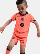 BARCELONA THIRD ORANGE KIT FOR KIDS 25/26