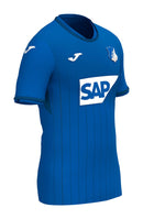 Hoffenheim - 2024/2025 - Camiseta Hoffenheim - Uniforme Hoffenheim - Joma Hoffenheim - Diseño moderno - Bundesliga - Competencias de fútbol - Azul - Blanco - Identidad del club - Cuello en V - Escudo del club - Logo de Joma - Patrocinio - Materiales de alta calidad - Comodidad - Rendimiento - Pasión - Historia - Innovación.