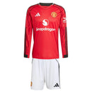 JERSEY MANCHESTER UNITED LONG SLEEVE FIRST KIT FOR KIDS 25/26