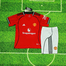 JERSEY MANCHESTER UNITED FIRST KIT FOR KIDS 25/26