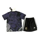 REAL MADRID DRAGÓN BLACK Y PURPLE KIT FOR KIDS 25/26