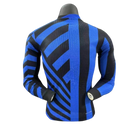 Inter de Milán-Camiseta-I-24-25-Hombre-Manga Larga-Jugador-Negra-Azul-Fútbol-Equipación-Uniforme-Temporada-Clásico-Deportivo-Calidad-Estilo